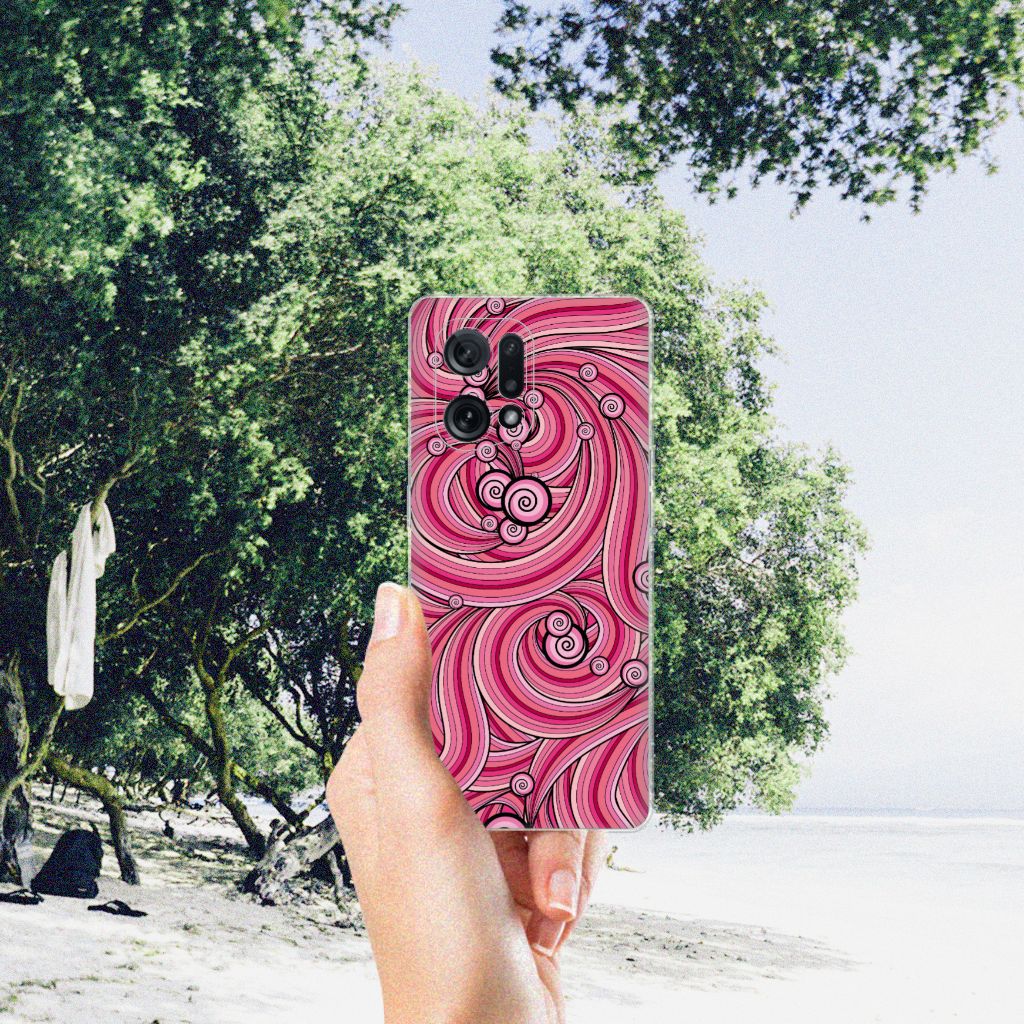 OPPO Find X5 Hoesje maken Swirl Pink B2C Telecom