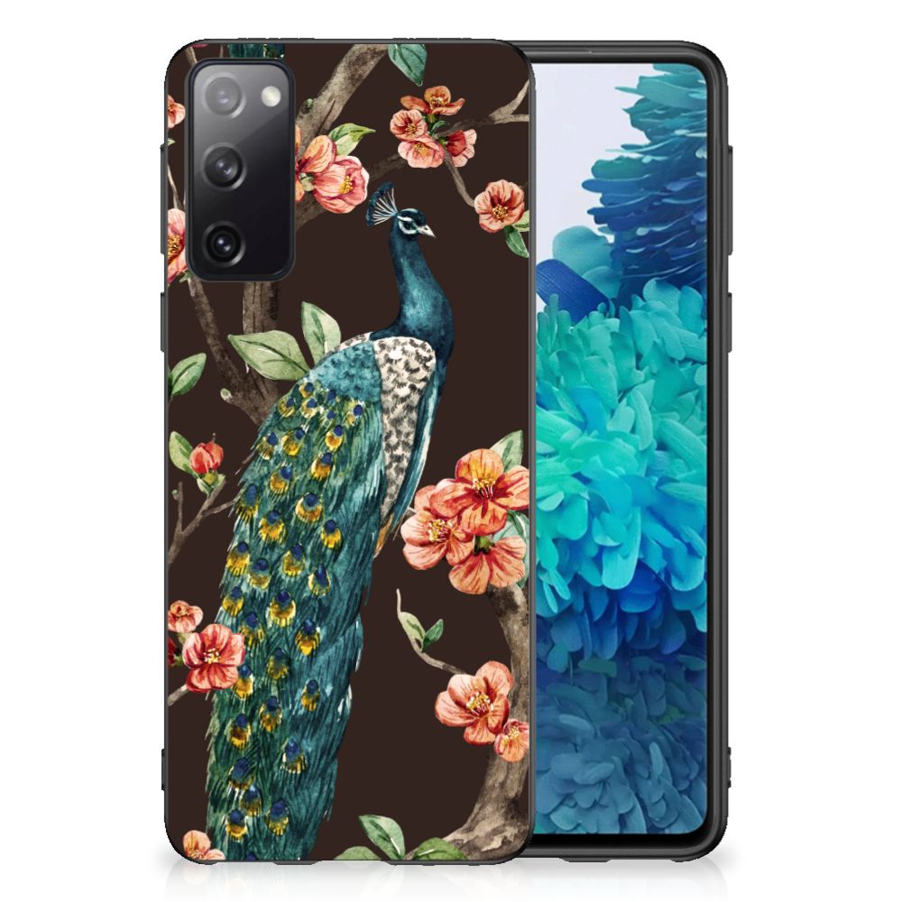 Samsung Galaxy S20 Back Cover Pauw met Bloemen