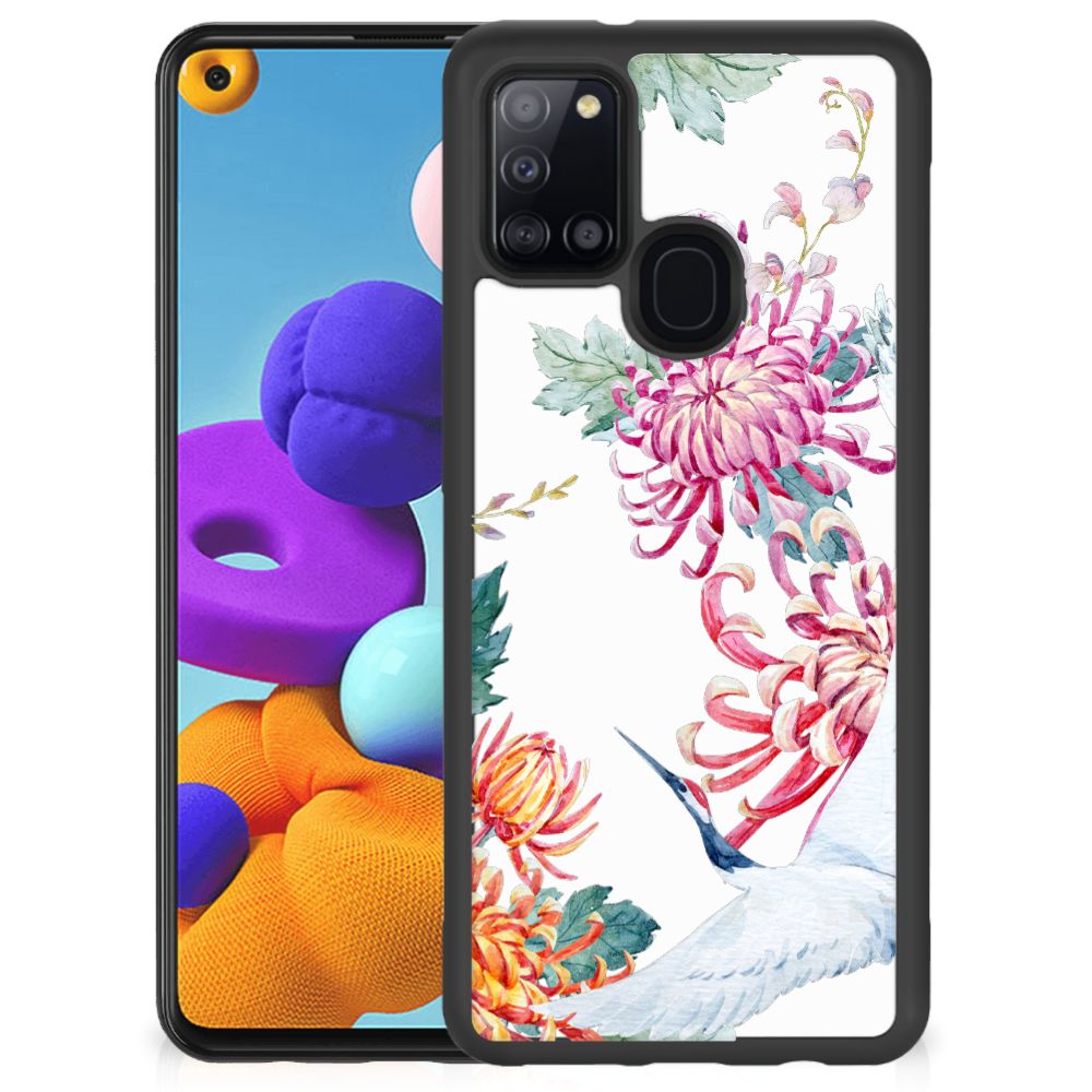 Samsung Galaxy A21s Back Cover Bird Flowers