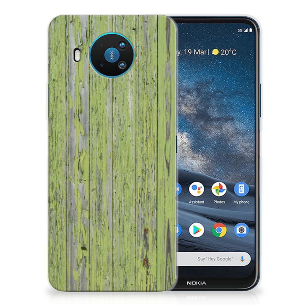 Nokia 8.3 Bumper Hoesje Green Wood