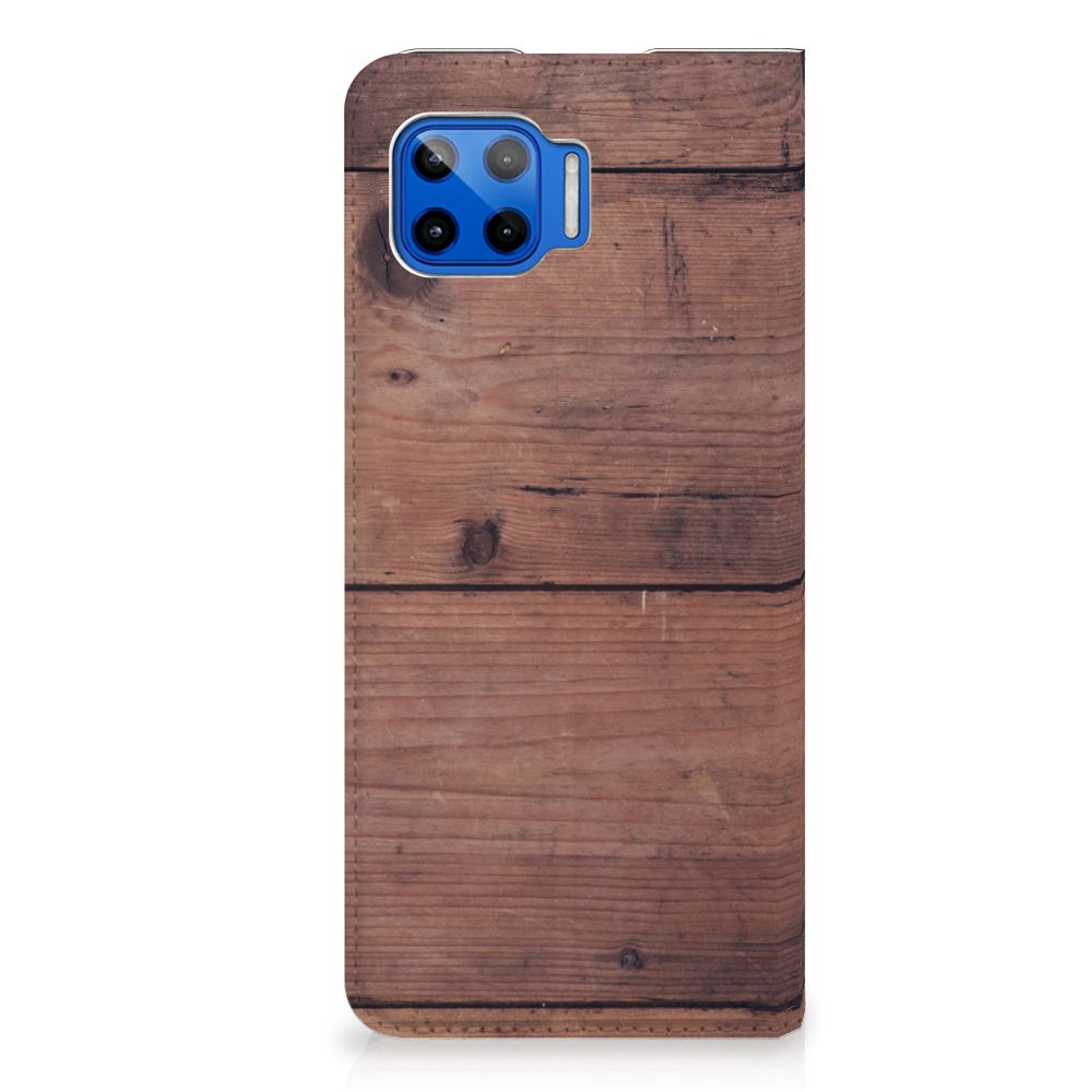 Motorola Moto G 5G Plus Book Wallet Case Old Wood - B2C Telecom