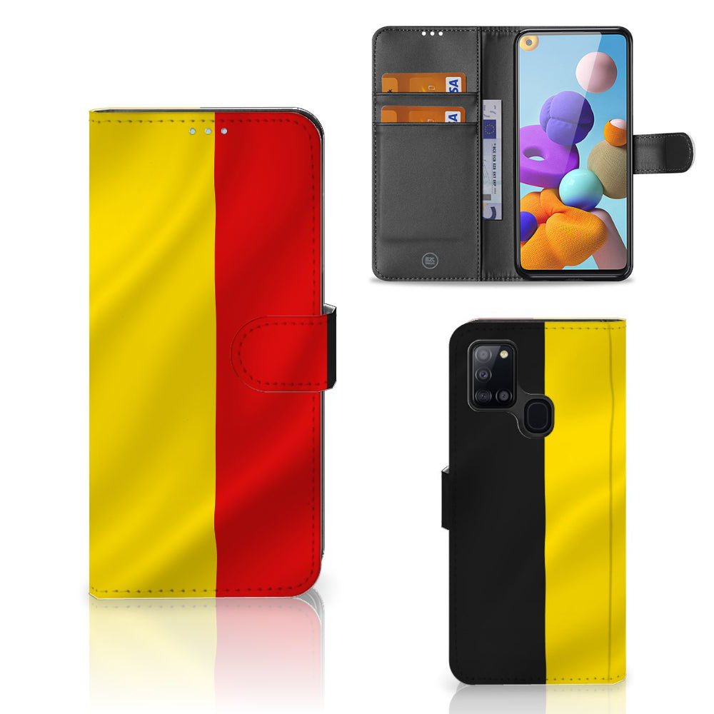 Samsung Galaxy A21s Bookstyle Case Belgische Vlag