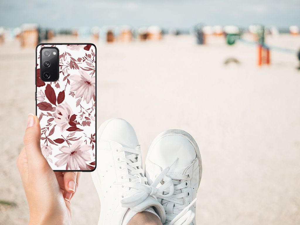 Kleurrijke Telefoonhoesje Samsung Galaxy S20 FE Watercolor Flowers B2C Telecom