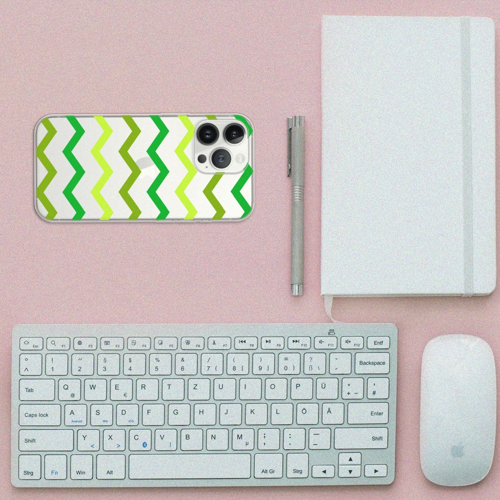 iPhone 13 Pro Max TPU bumper Zigzag Groen B2C Telecom