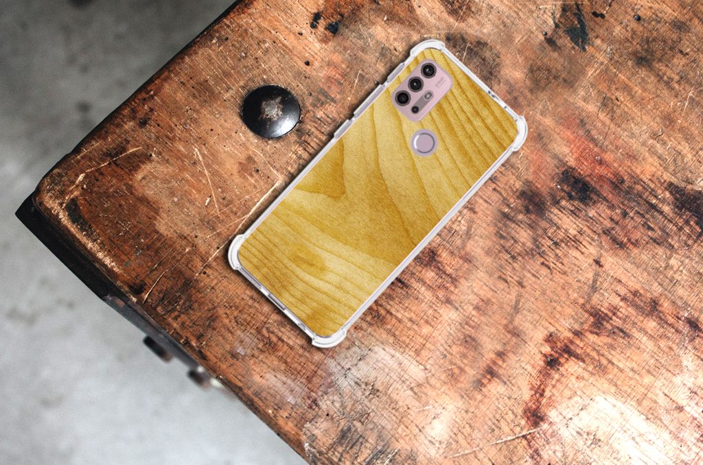 Motorola Moto G30 | G20 | G10 Stevig Telefoonhoesje Licht Hout