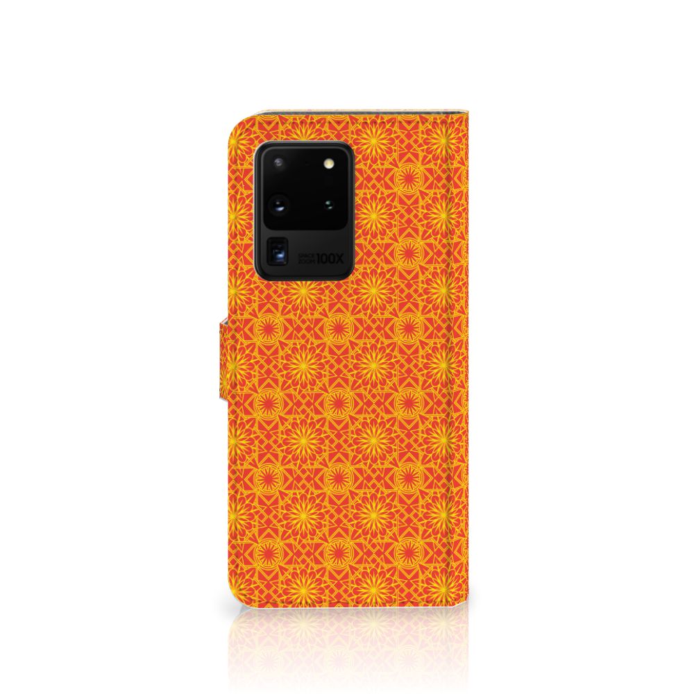 Samsung Galaxy S20 Ultra Telefoon Hoesje Batik Oranje