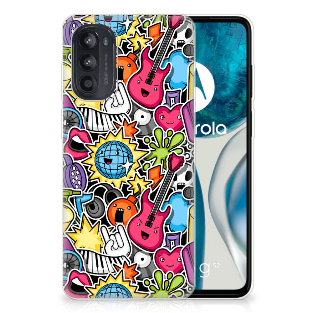 Motorola Moto G52/G82 Silicone Back Cover Punk Rock