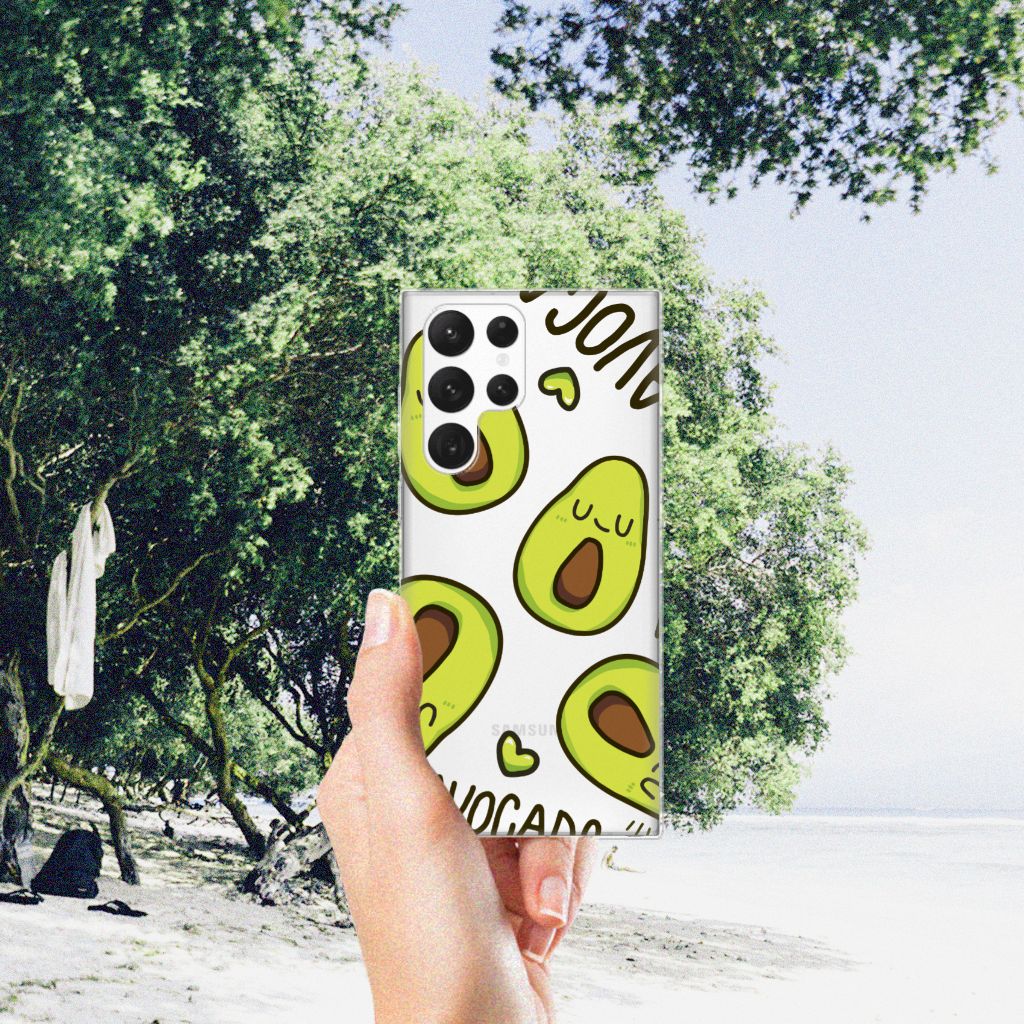 Samsung Galaxy S22 Ultra Telefoonhoesje met Naam Avocado Singing B2C Telecom