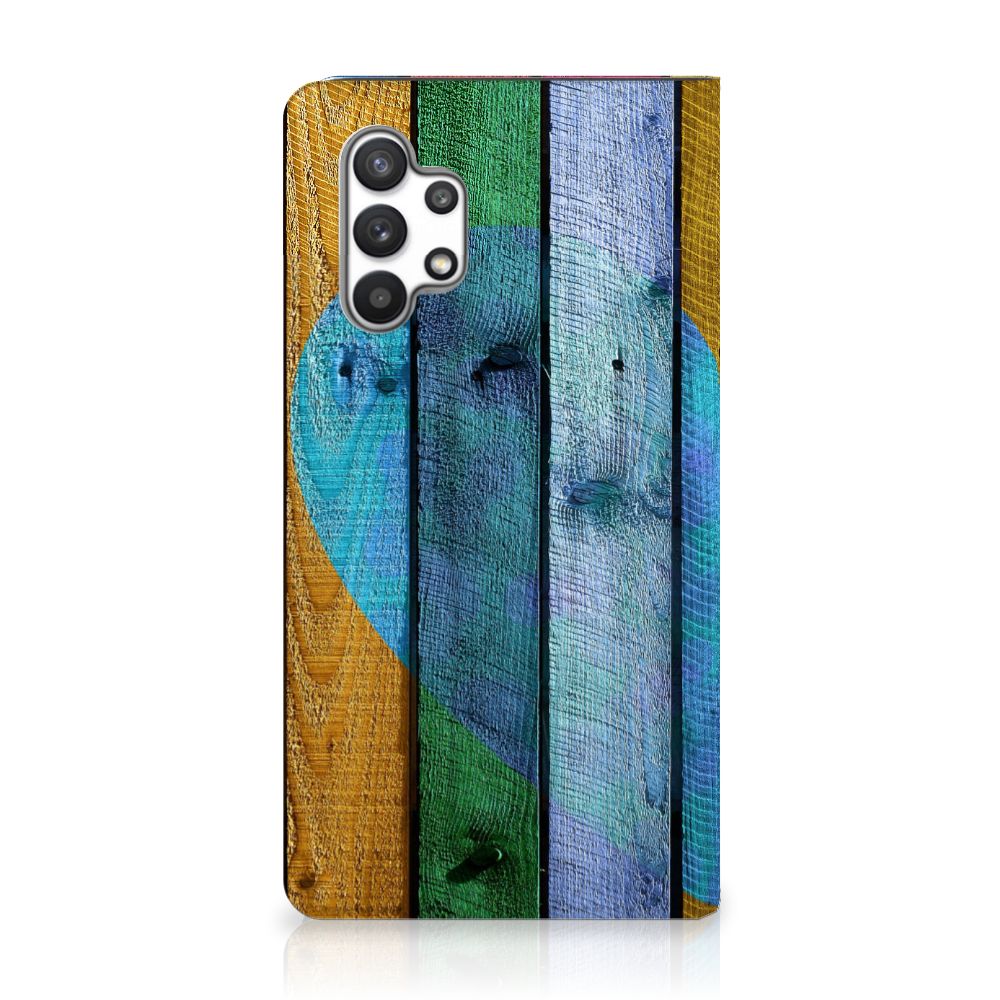 Samsung Galaxy A32 4G | A32 5G Enterprise Editie Book Wallet Case Wood Heart - Cadeau voor je Vriend - B2C Telecom
