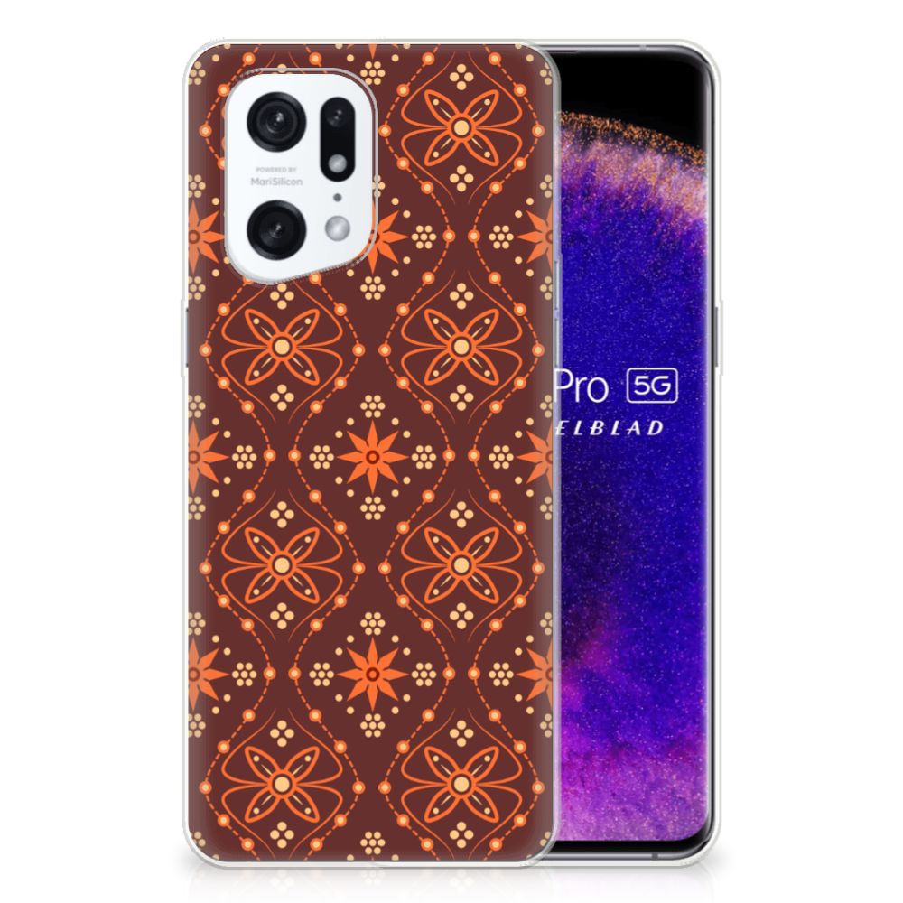 OPPO Find X5 Pro TPU bumper Batik Brown