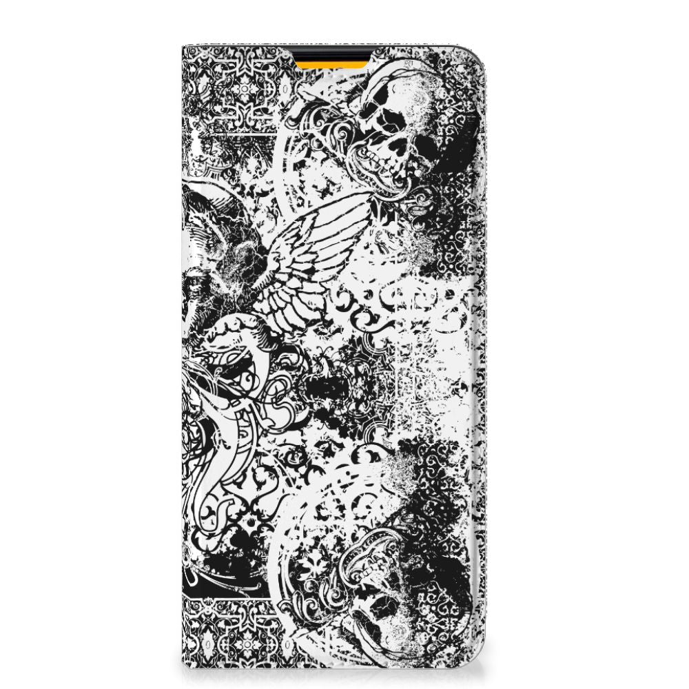 Mobiel BookCase Samsung Galaxy M52 Skulls Angel - B2C Telecom