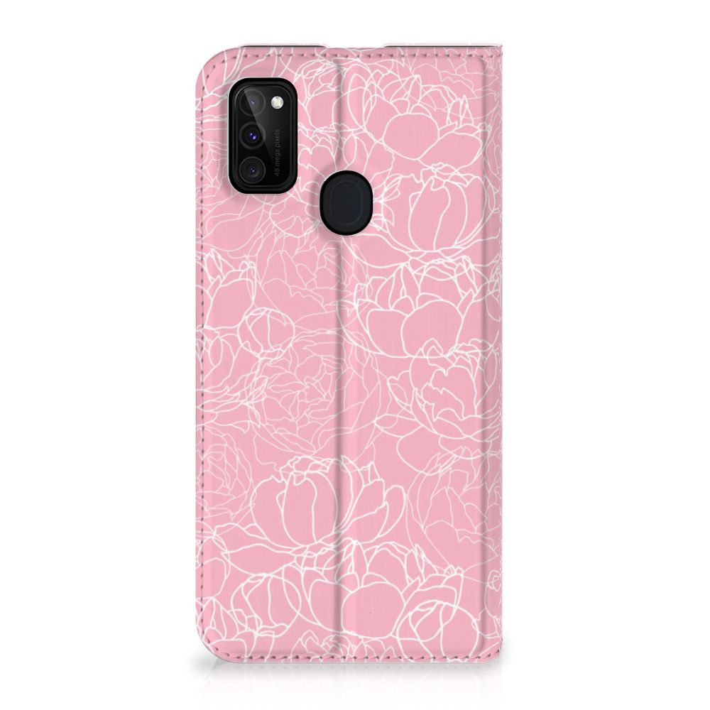 Samsung Galaxy M30s | M21 Smart Cover White Flowers - B2C Telecom