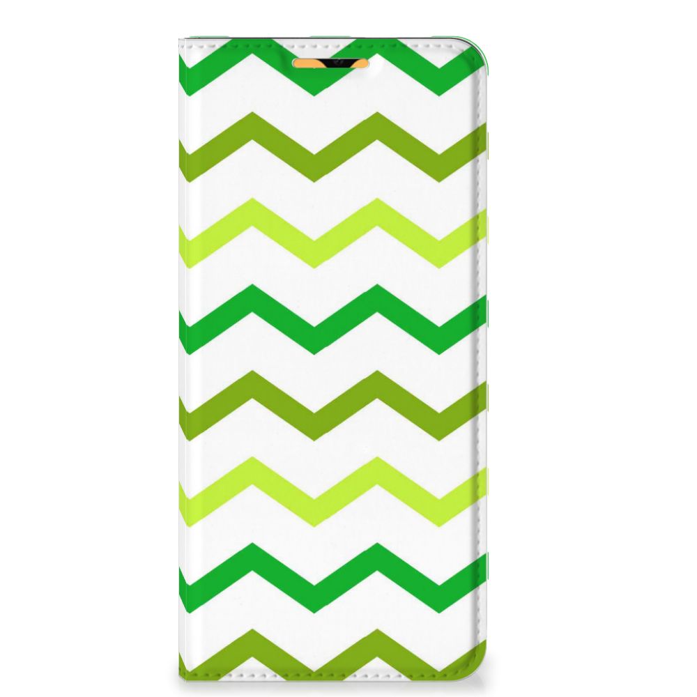 OPPO A15 Hoesje met Magneet Zigzag Groen - B2C Telecom