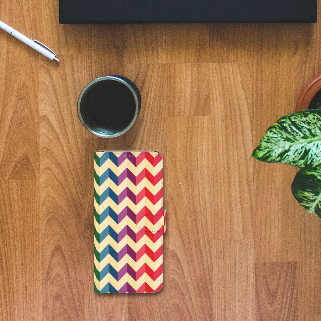 Motorola Moto G 5G Plus Telefoon Hoesje Zigzag Multi Color