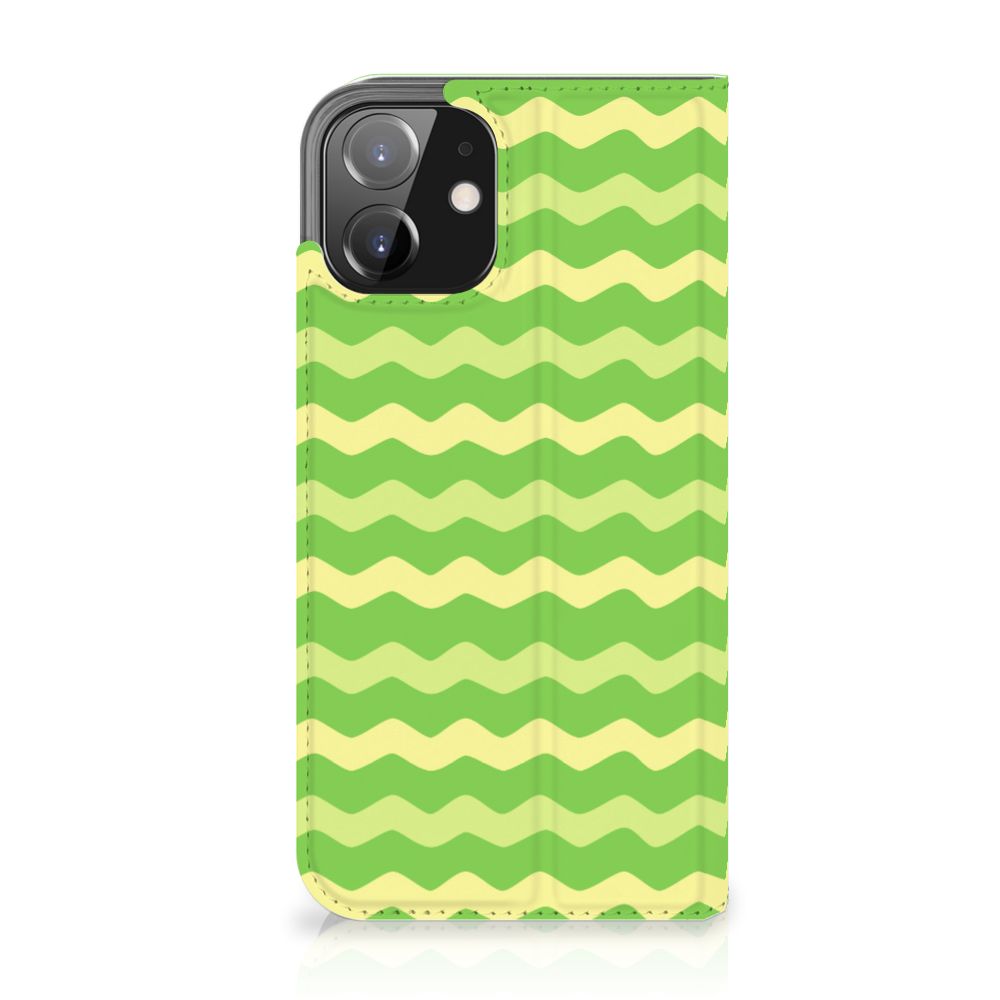iPhone 12 | iPhone 12 Pro Hoesje met Magneet Waves Green - B2C Telecom