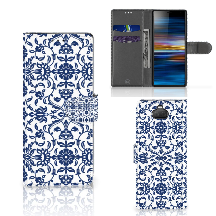 Sony Xperia 10 Hoesje Flower Blue