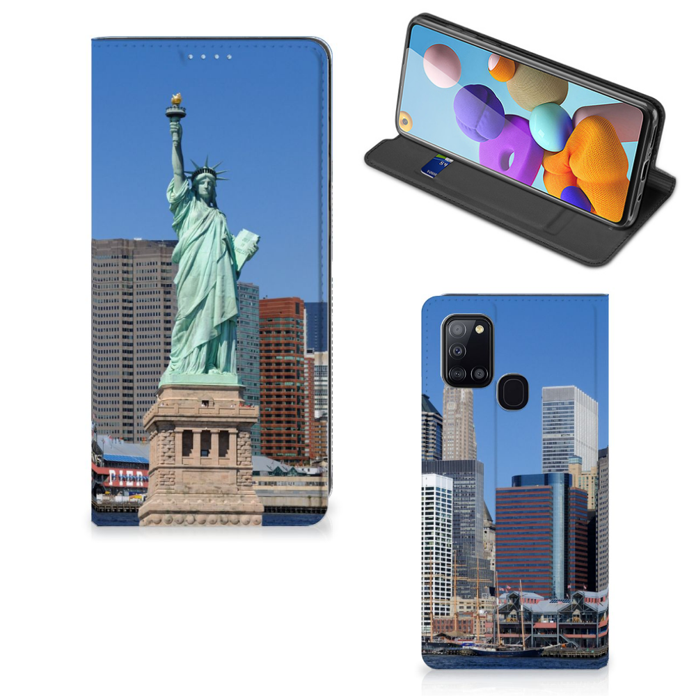Samsung Galaxy A21s Book Cover Vrijheidsbeeld - B2C Telecom