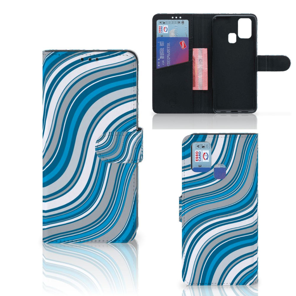 Samsung Galaxy M31 Telefoon Hoesje Waves Blue