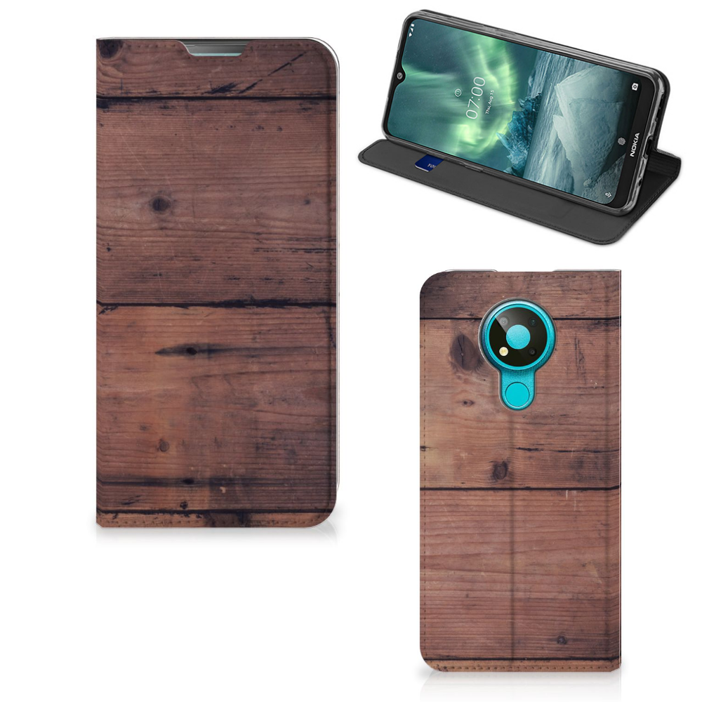 Nokia 3.4 Book Wallet Case Old Wood - B2C Telecom