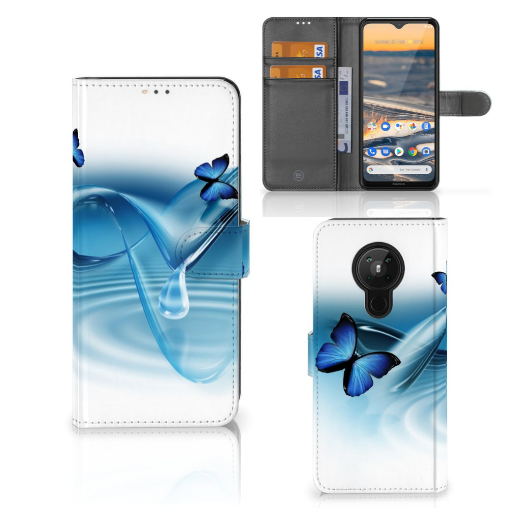 Nokia 5.3 Telefoonhoesje met Pasjes Vlinders