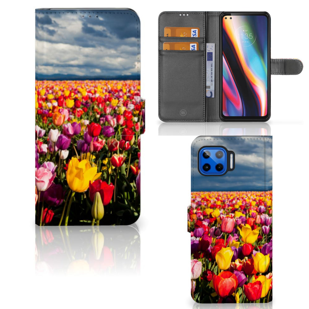 Motorola Moto G 5G Plus Hoesje Tulpen