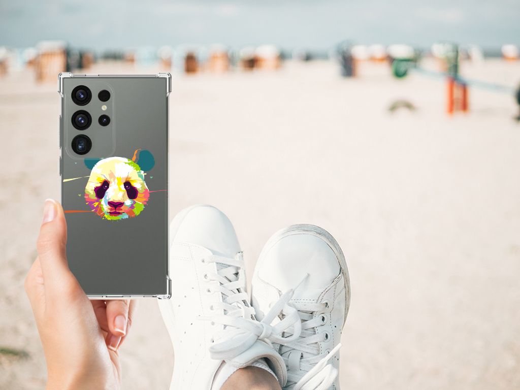 Samsung Galaxy S24 Ultra Stevig Bumper Hoesje Panda Color B2C Telecom