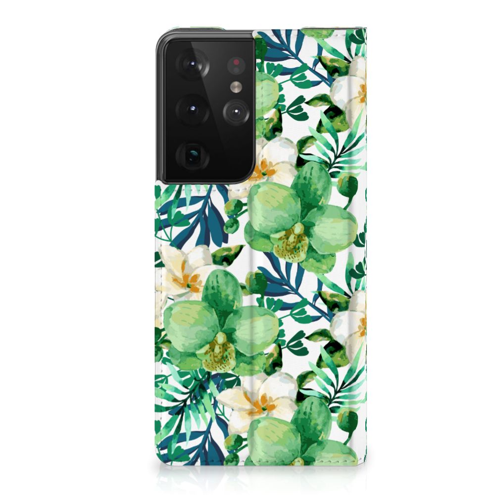 Samsung Galaxy S21 Ultra Smart Cover Orchidee Groen - B2C Telecom