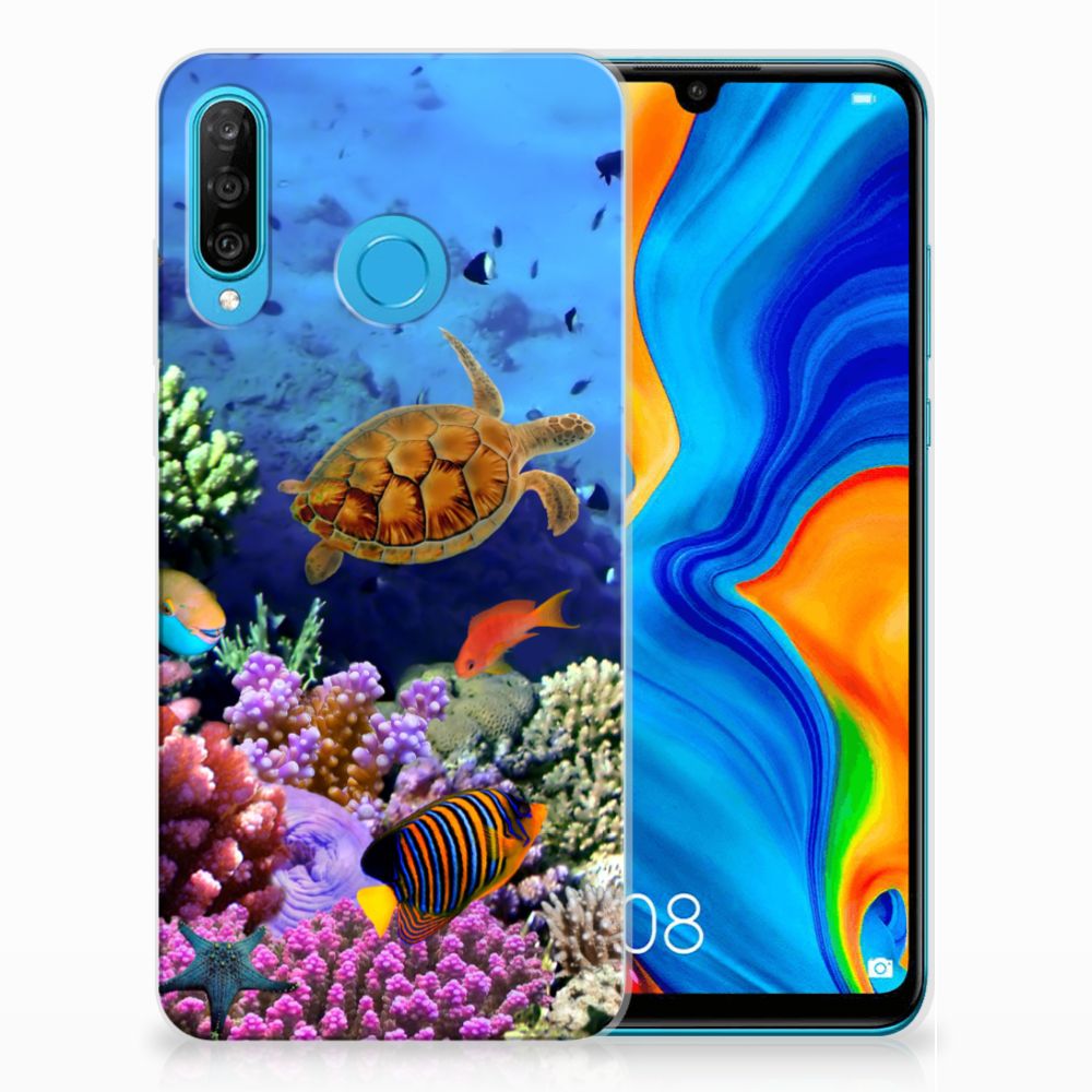 Huawei P30 Lite TPU Hoesje Vissen