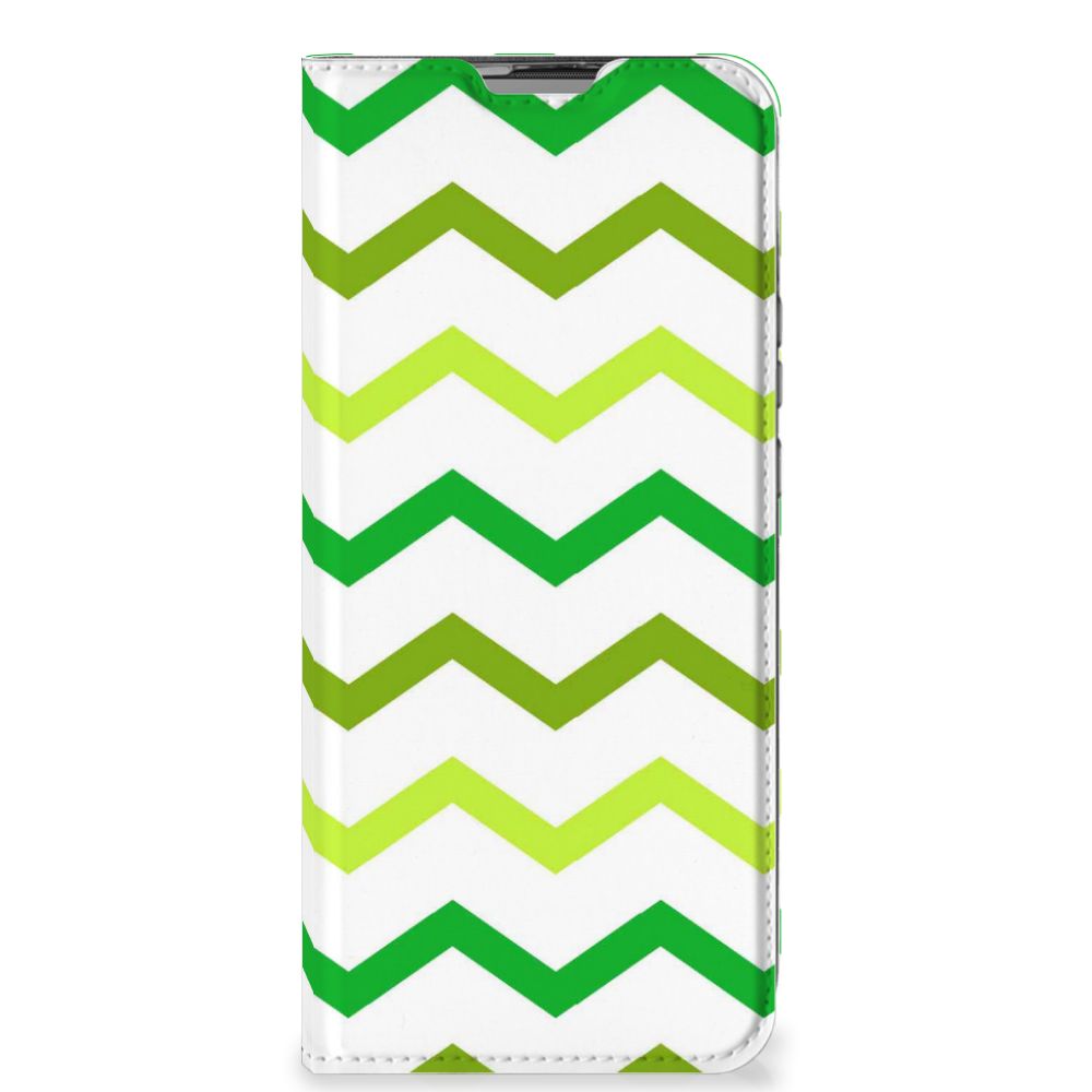 Motorola Moto G9 Power Hoesje met Magneet Zigzag Groen - B2C Telecom