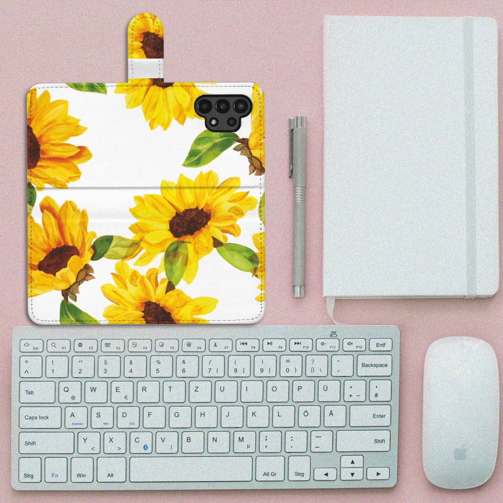 Hoesje voor Samsung Galaxy A13 (4G) Zonnebloemen