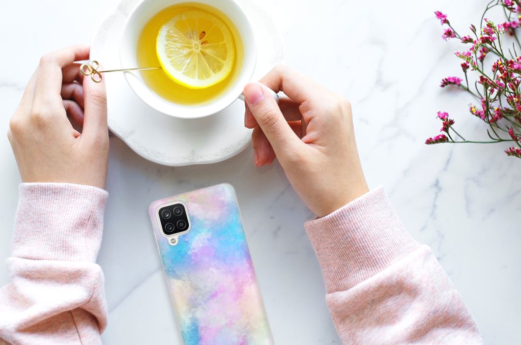 Hoesje maken Samsung Galaxy A12 Watercolor Light