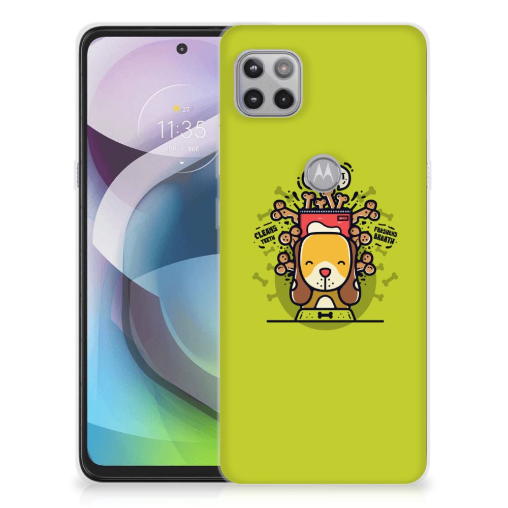 Motorola Moto G 5G Telefoonhoesje met Naam Doggy Biscuit