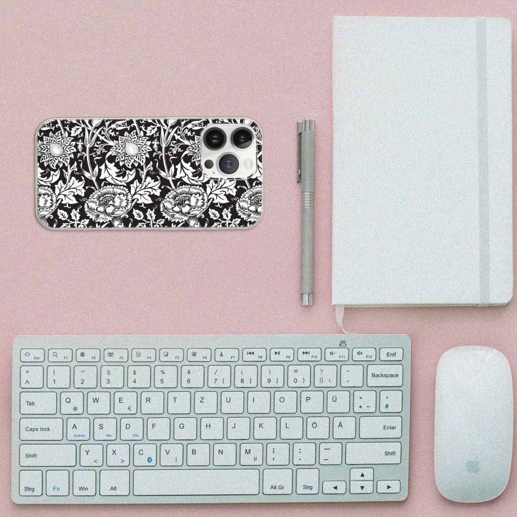 iPhone 13 Pro Max TPU Case Black Flowers B2C Telecom