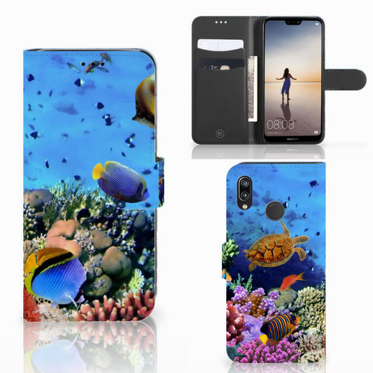 Huawei P20 Lite Telefoonhoesje met Pasjes Vissen