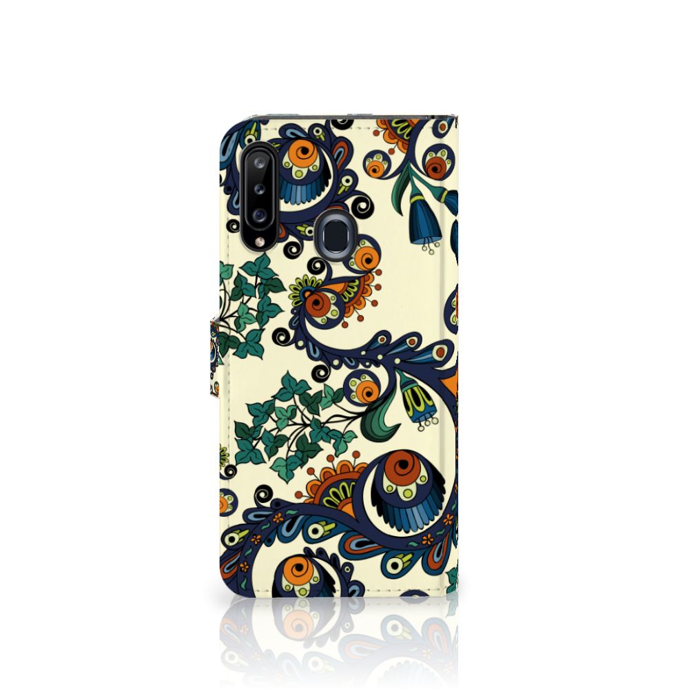 Wallet Case Samsung Galaxy A20s Barok Flower