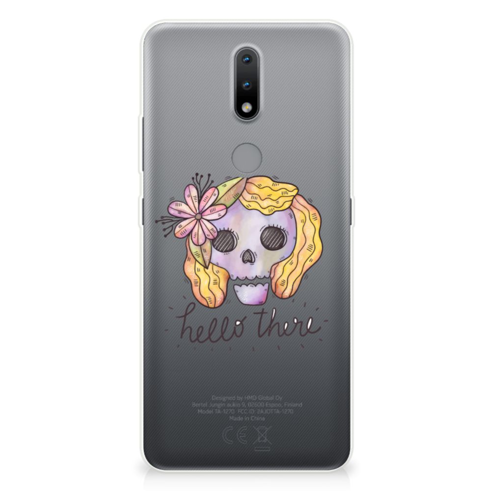 Silicone Back Case Nokia 2.4 Boho Skull