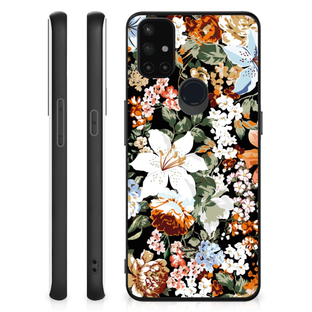 Bloemen Hoesje voor OnePlus Nord N10 5G Dark Flowers