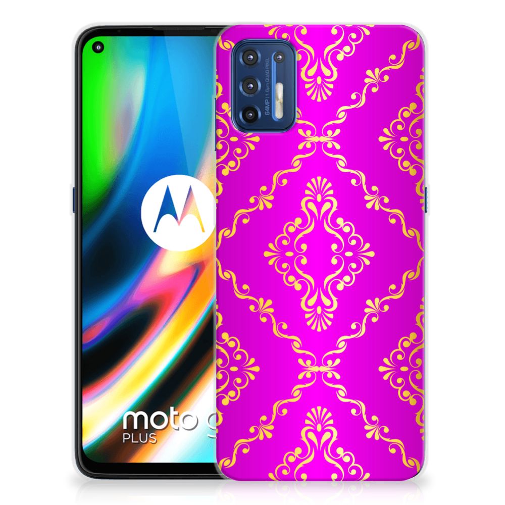 Siliconen Hoesje Motorola Moto G9 Plus Barok Roze B2C Telecom