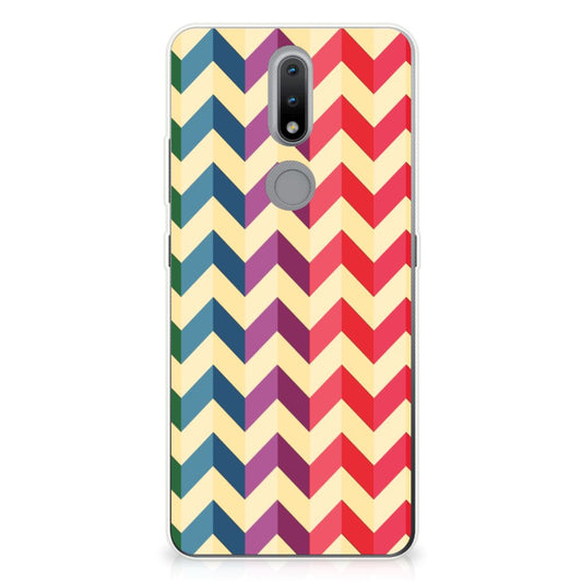 Nokia 2.4 TPU bumper Zigzag Multi Color