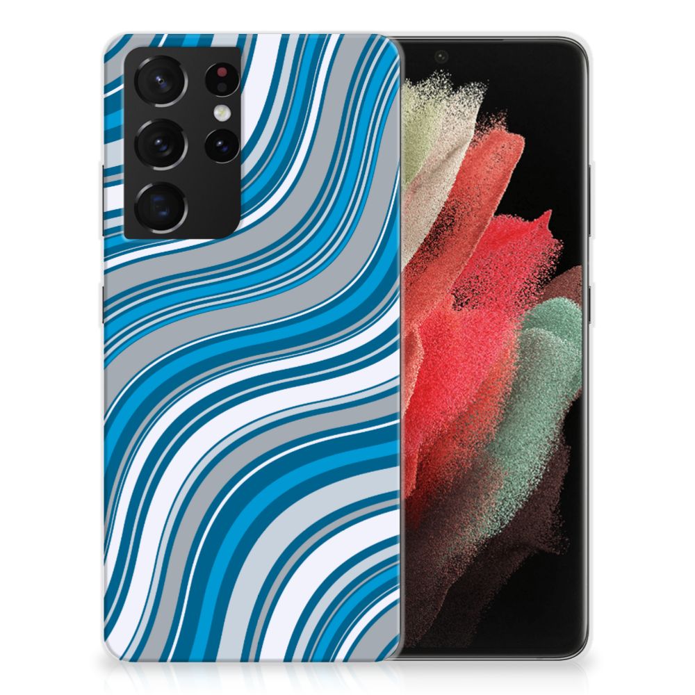 Samsung Galaxy S21 Ultra TPU bumper Waves Blue B2C Telecom