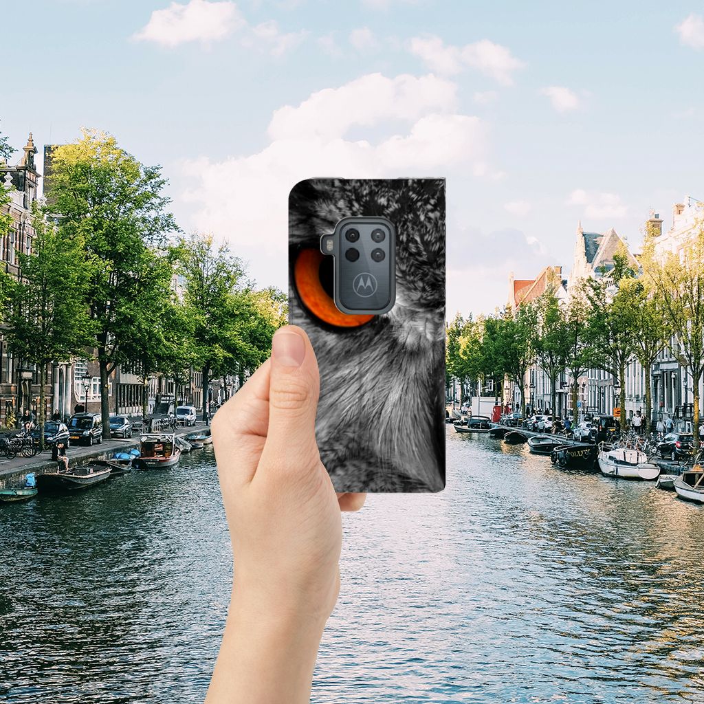 Motorola One Zoom Hoesje maken Uil - B2C Telecom
