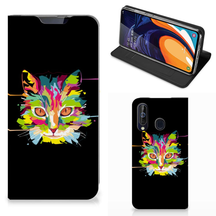 Samsung Galaxy A60 Magnet Case Cat Color