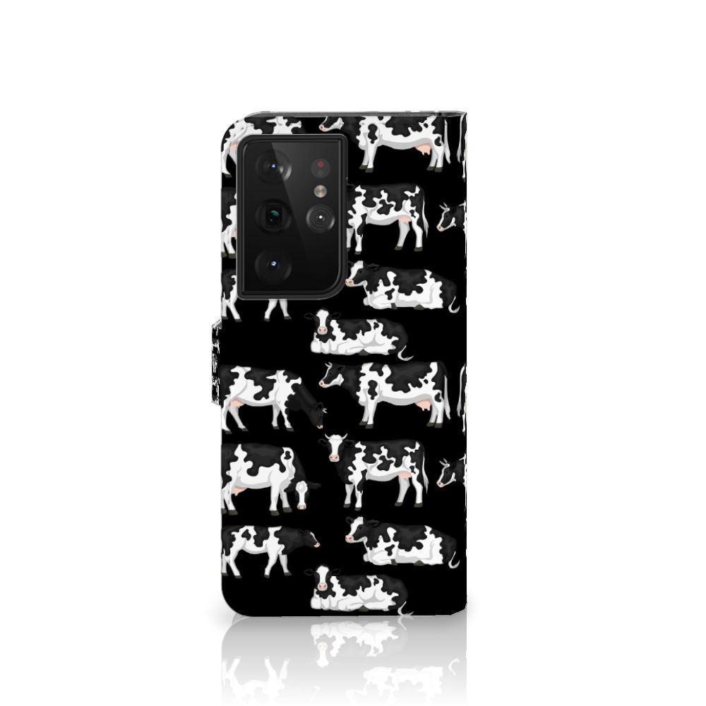 Samsung Galaxy S21 Ultra Telefoonhoesje met Pasjes Koetjes