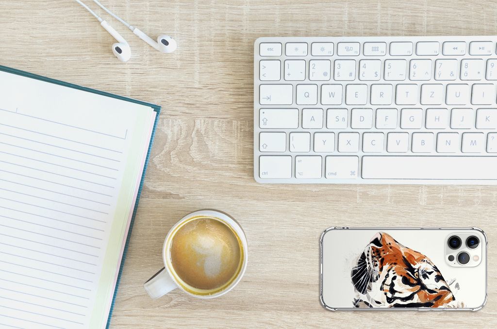 Back Cover iPhone 12 Pro Max Watercolor Tiger B2C Telecom
