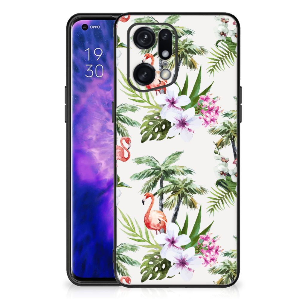 OPPO Find X5 Pro Dierenprint Telefoonhoesje Flamingo Palms B2C Telecom