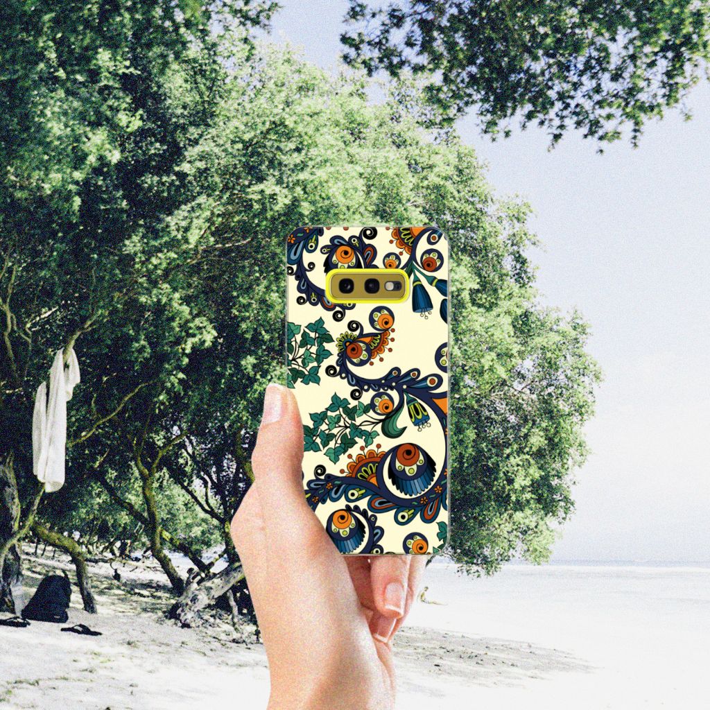 Siliconen Hoesje Samsung Galaxy S10e Barok Flower