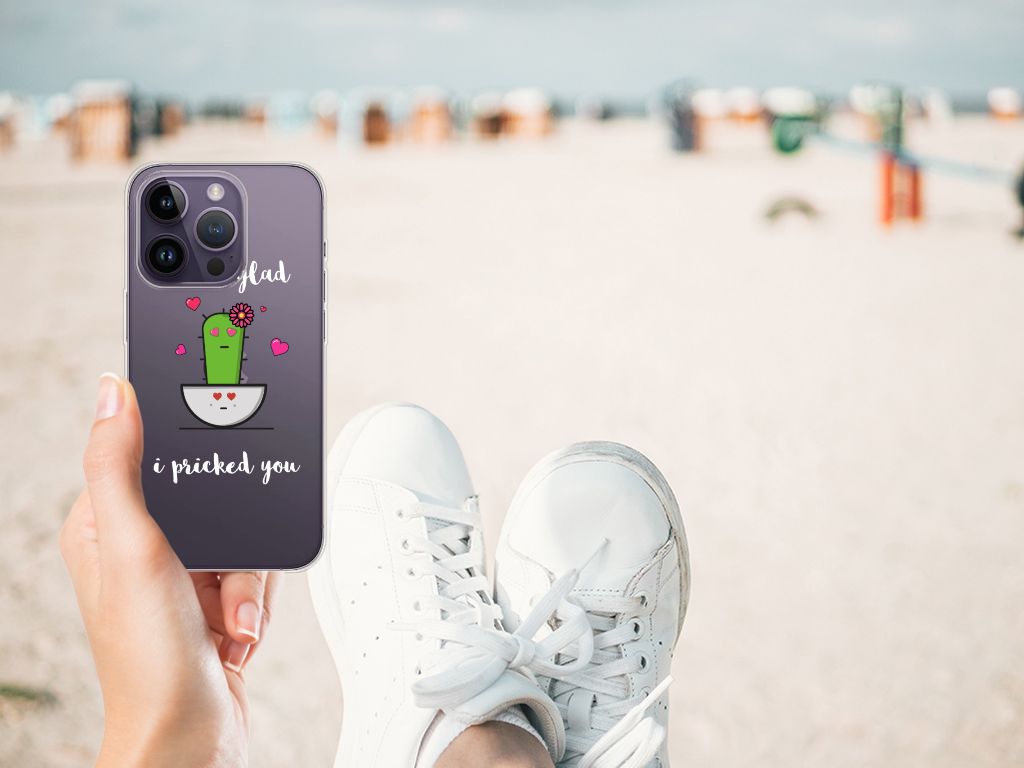 Apple iPhone 14 Pro Telefoonhoesje met Naam Cactus Glad B2C Telecom