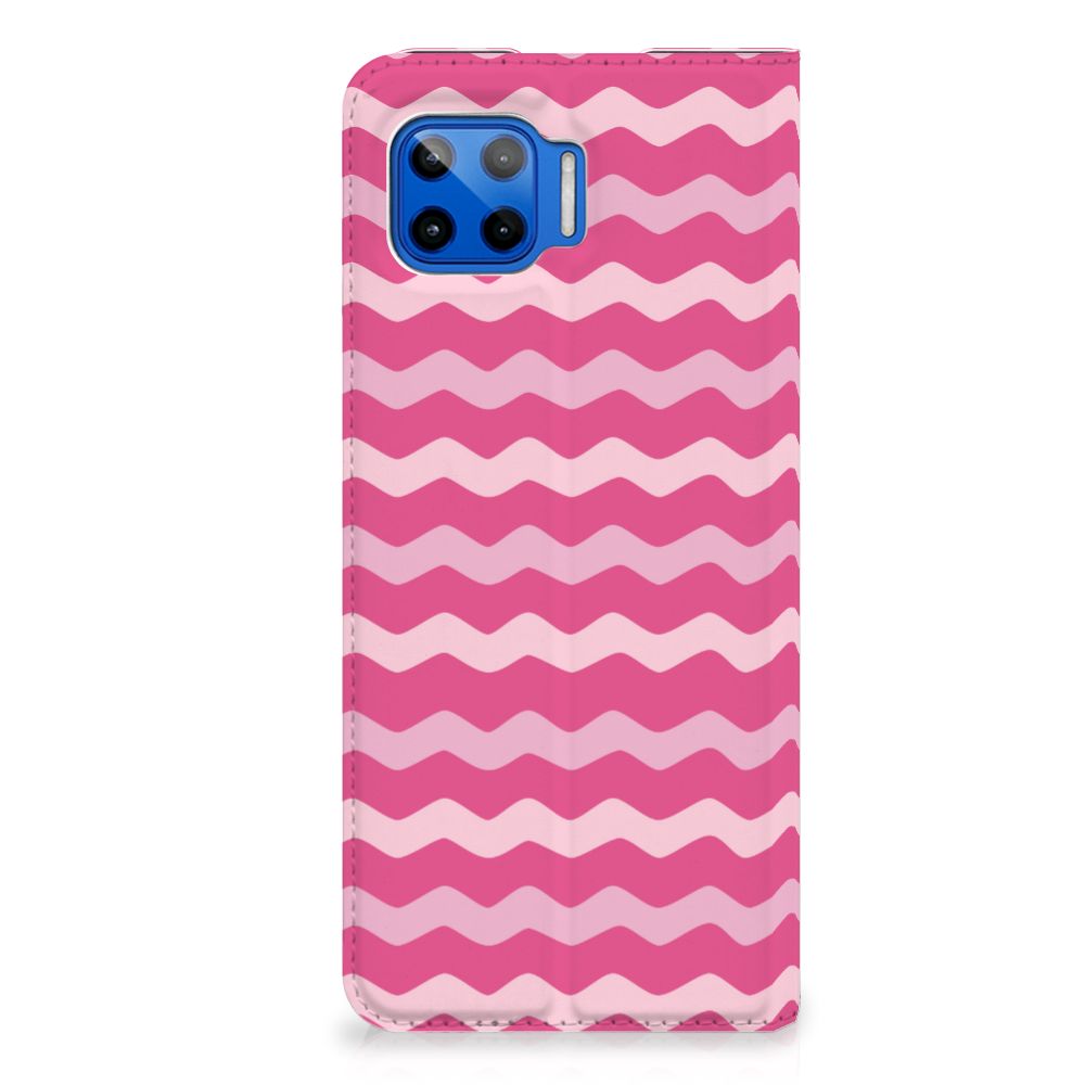 Motorola Moto G 5G Plus Hoesje met Magneet Waves Pink - B2C Telecom