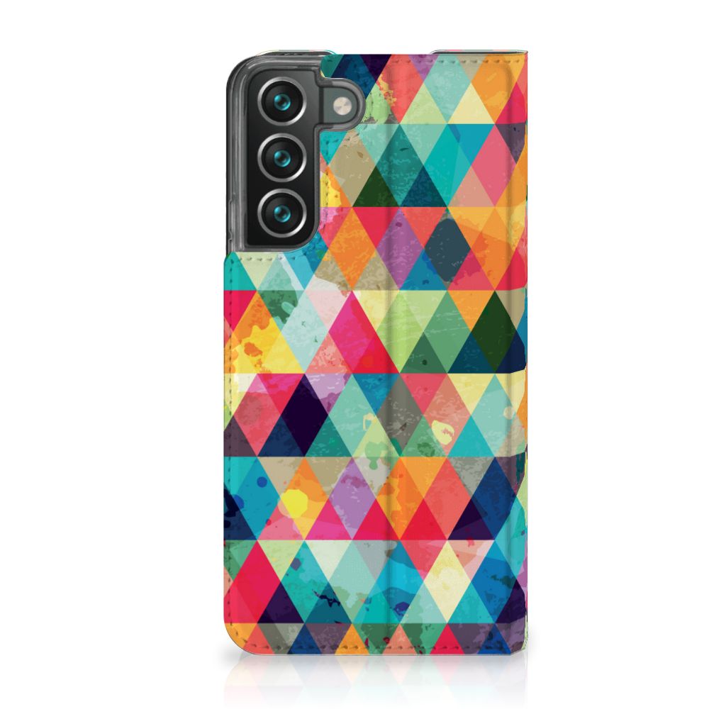 Samsung Galaxy S22 Plus Hoesje met Magneet Geruit - B2C Telecom
