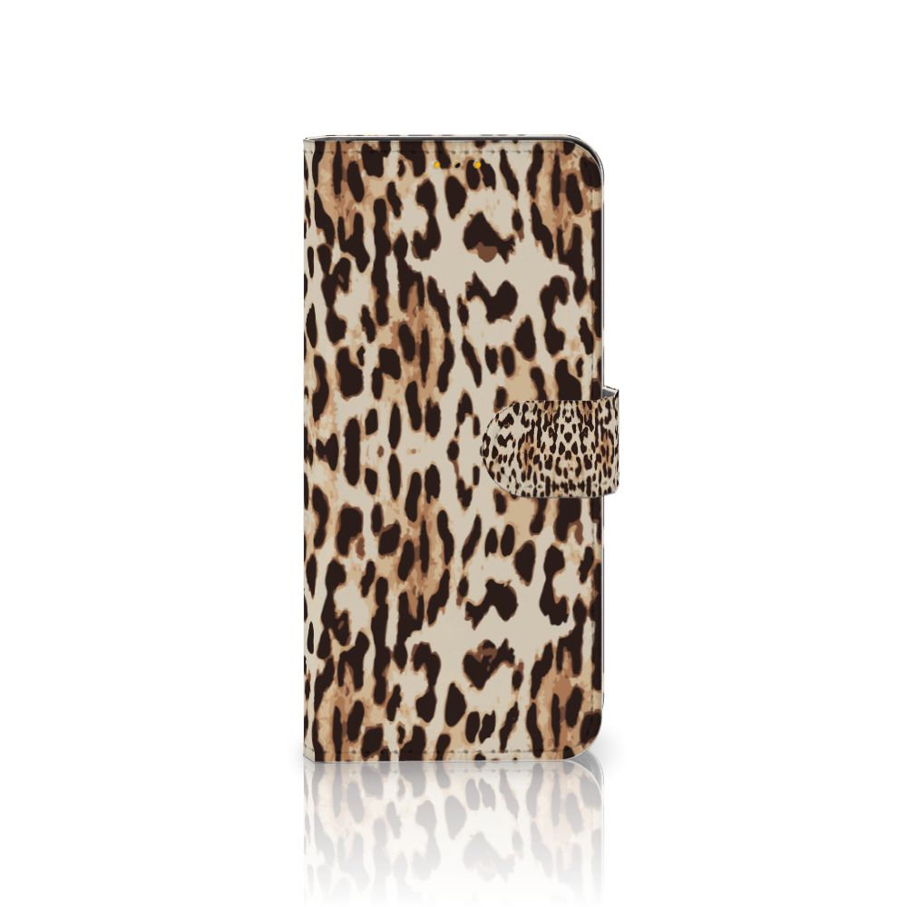 Samsung Galaxy M52 Telefoonhoesje met Pasjes Leopard